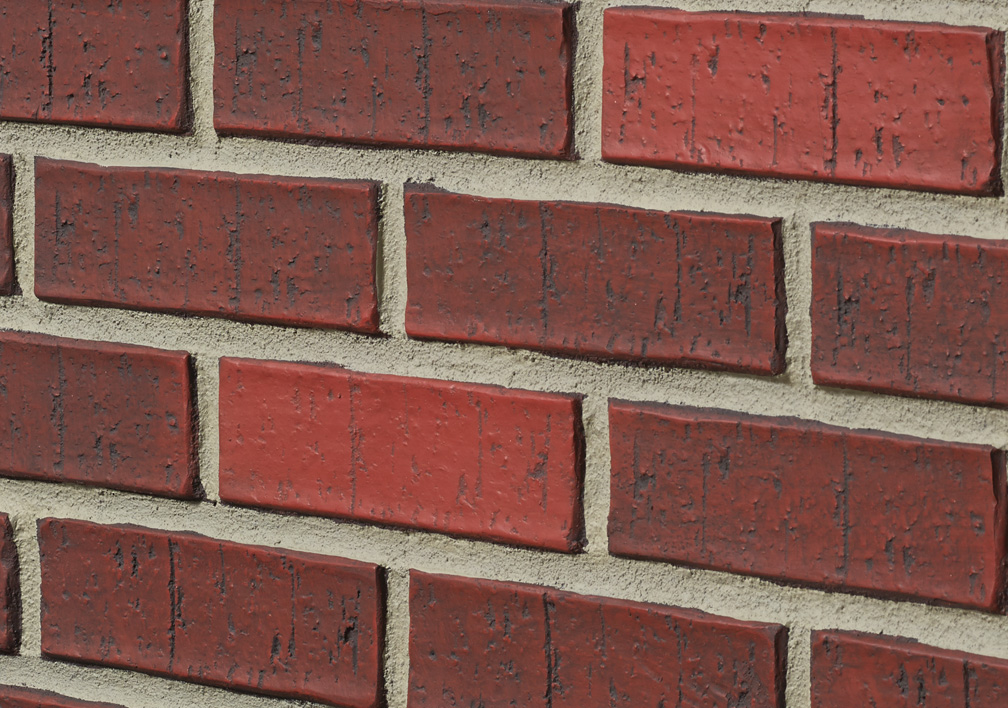 Contemporary Brick - Dark Red - Gray Grout